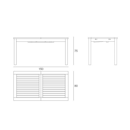 Savana extendable outdoor dining table Savana extendable outdoor dining table