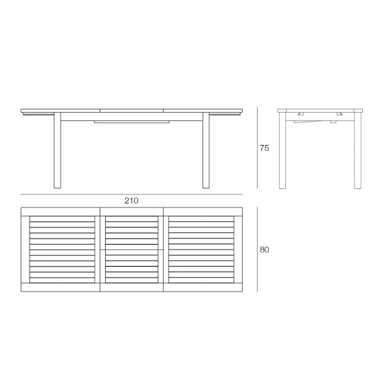 Savana extendable outdoor dining table Savana extendable outdoor dining table
