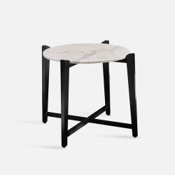 STORA Marble Coffee Table, Walnut Leg [Stock x1]