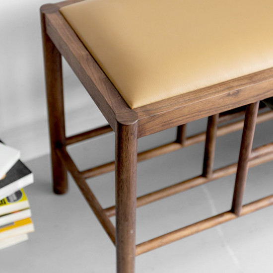 DANDY Bench with Shoe Shelf L60, Walnut DANDY Bench with Shoe Shelf L60, Walnut