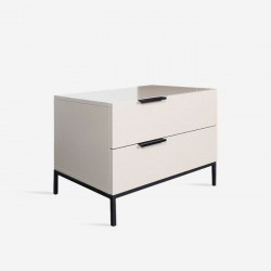 NOVA White MDF Bedside Table