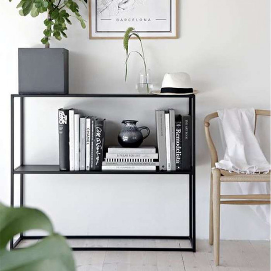 SIMP Two Layers Metal Shelf W60-1200, Matt Black SIMP Two Layers Metal Shelf W60-1200, Matt Black
