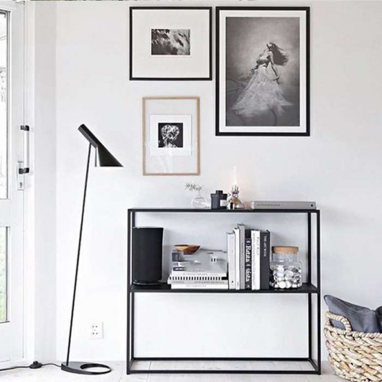 SIMP Two Layers Metal Shelf W60-1200, Matt Black SIMP Two Layers Metal Shelf W60-1200, Matt Black