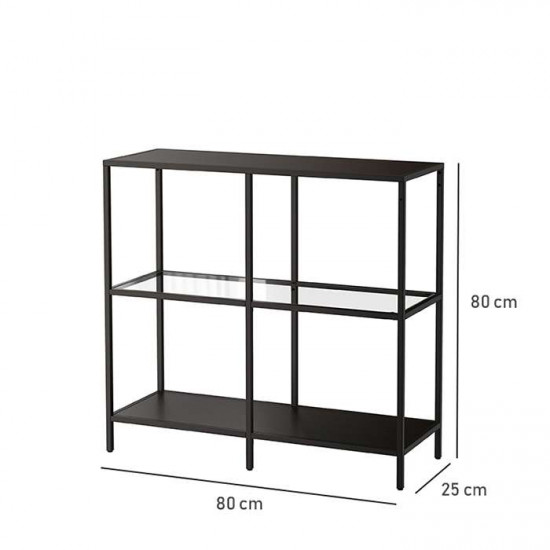 SIMP Four-Grid Metal Shelf W80xW120, Black