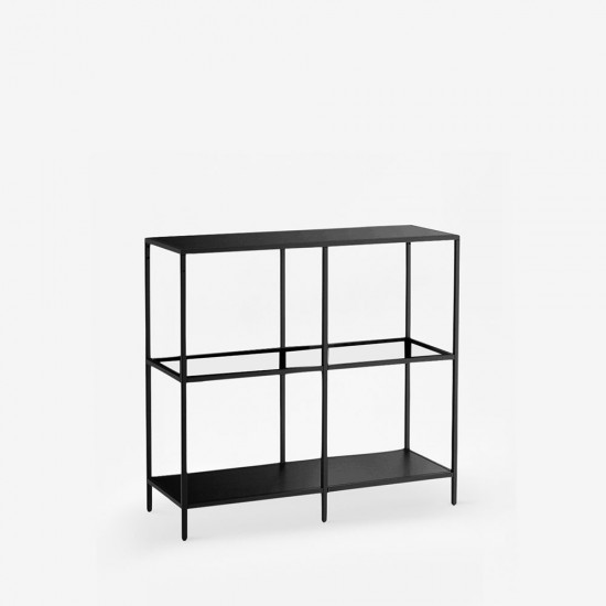 SIMP Four-Grid Metal Shelf W80xW120, Black SIMP Four-Grid Metal Shelf W80xW120, Black