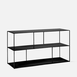 SIMP Two Layers with Grids Metal Shelf, Matt White