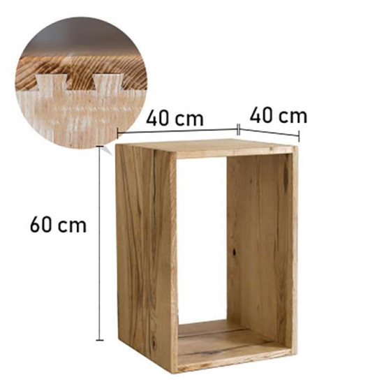 Oak Shelf Unit H60 Oak Shelf Unit H60