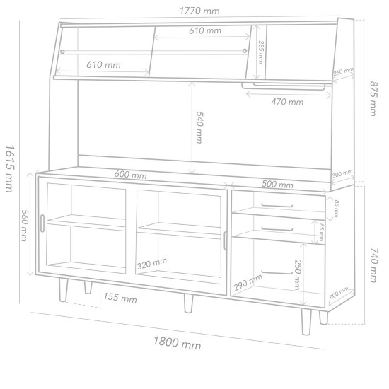 DOLCH Cupboard L180 DOLCH Cupboard L180