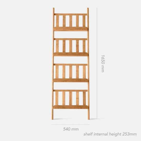 NADINE Book Rack, Cherry Wood NADINE Book Rack, Cherry Wood