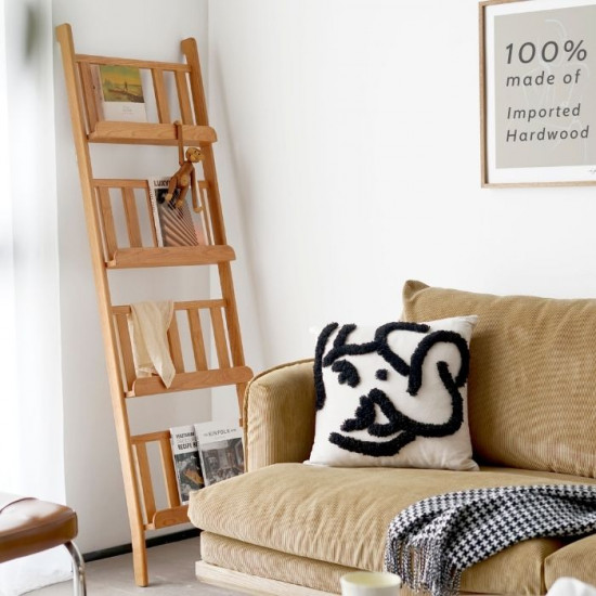 NADINE Book Rack, Cherry Wood NADINE Book Rack, Cherry Wood
