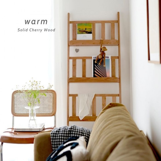 NADINE Book Rack, Cherry Wood NADINE Book Rack, Cherry Wood