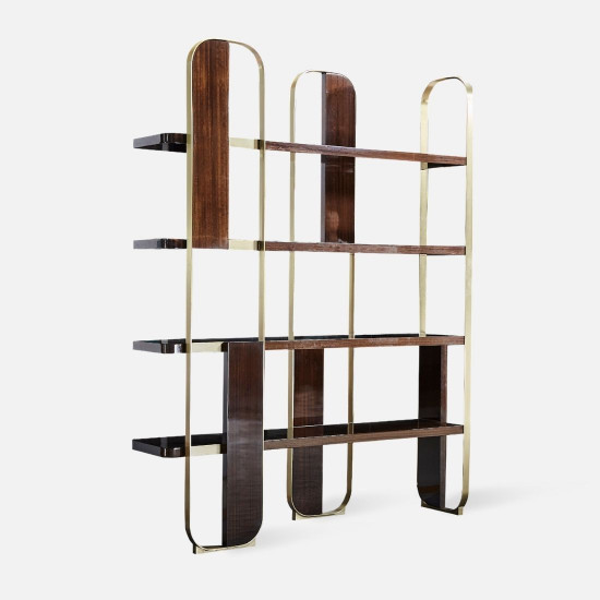 STORA Stainless steel bookshelf, L152