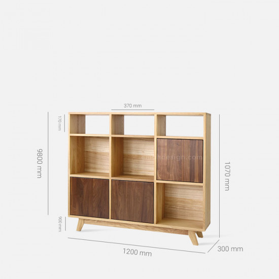 Walnut Grid Cabinet W120 Walnut Grid Cabinet W120