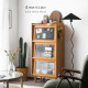 NADINE Glass Cabinet W60, Cherry Wood NADINE Glass Cabinet W60, Cherry Wood