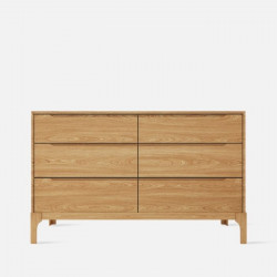 [SALE] DANA Chest of Drawers 6D, W125, Oak