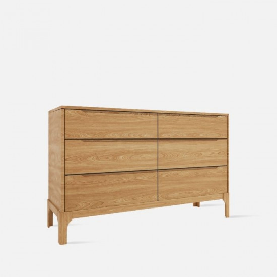 [SALE] DANA Chest of Drawers 6D, W125, Oak