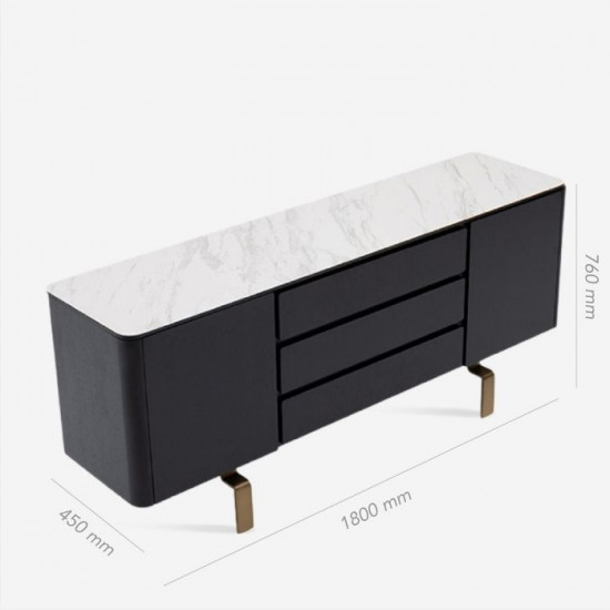 NOVA side board L180, Black NOVA side board L180, Black