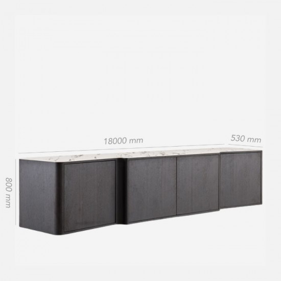NOVA Convex Side Board, L180 NOVA Convex Side Board, L180
