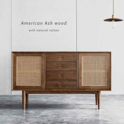 ALYA Vintage Sideboard, walnut brown