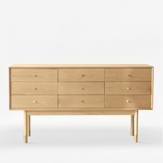 OAKI Chest of Drawers 9, Oak, L150 OAKI Chest of Drawers 9, Oak, L150