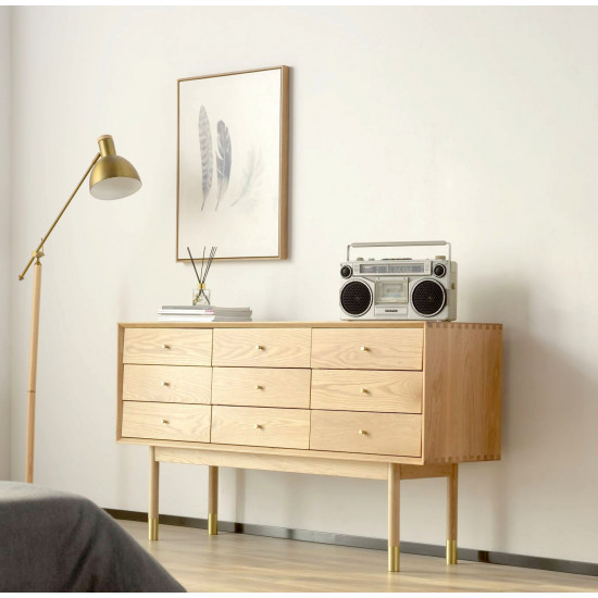 OAKI Chest of Drawers 9, Natural Walnut OAKI Chest of Drawers 9, Natural Walnut