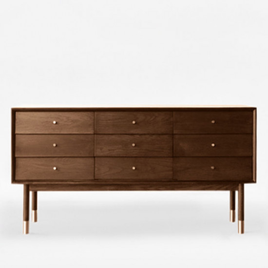 OAKI Chest of Drawers 9, Natural Walnut OAKI Chest of Drawers 9, Natural Walnut