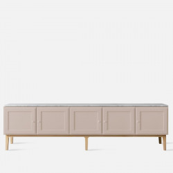 MABURU TV stand L200, Coral Bisque