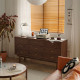 NADINE Chest of 9 Drawers, L160, Natural Walnut NADINE Chest of 9 Drawers, L160, Natural Walnut