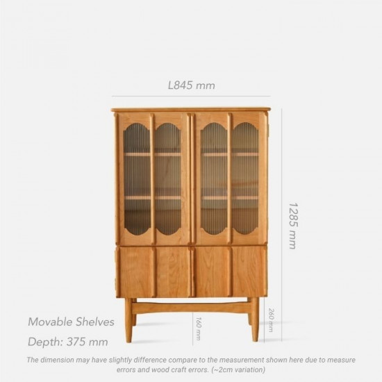 NADINE Vintage bookshelf, H128, Natural Walnut NADINE Vintage bookshelf, H128, Natural Walnut