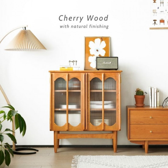 NADINE Vintage bookshelf, H128, Natural Walnut NADINE Vintage bookshelf, H128, Natural Walnut
