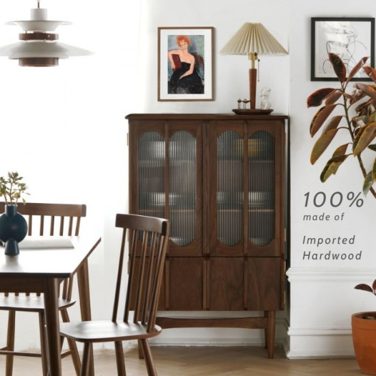 NADINE Vintage bookshelf, H128, Natural Walnut NADINE Vintage bookshelf, H128, Natural Walnut