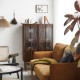 NADINE Vintage bookshelf, H128, Natural Walnut NADINE Vintage bookshelf, H128, Natural Walnut