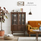 NADINE Vintage bookshelf, H128, Natural Walnut NADINE Vintage bookshelf, H128, Natural Walnut