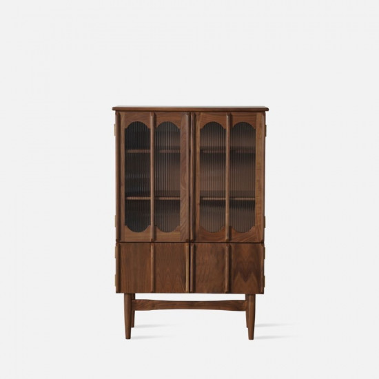 NADINE Vintage bookshelf, H128, Natural Walnut NADINE Vintage bookshelf, H128, Natural Walnut
