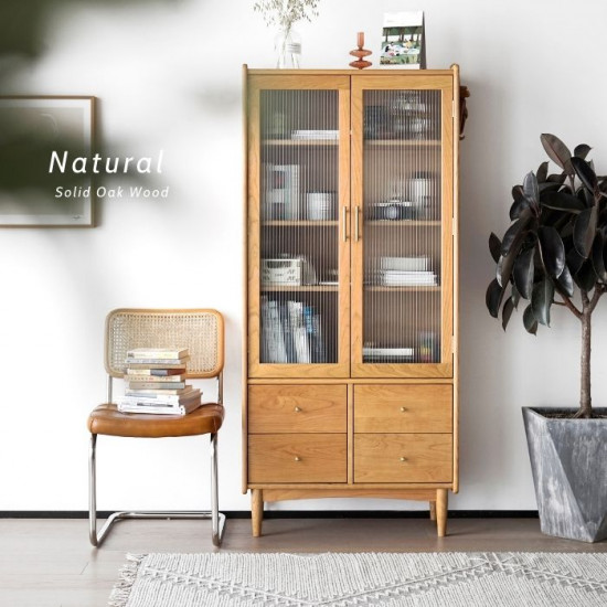 NADINE Bookshelf, Oak, W80 NADINE Bookshelf, Oak, W80