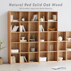 ELGIN Square Bookshelf, no door, Oak, 2*5