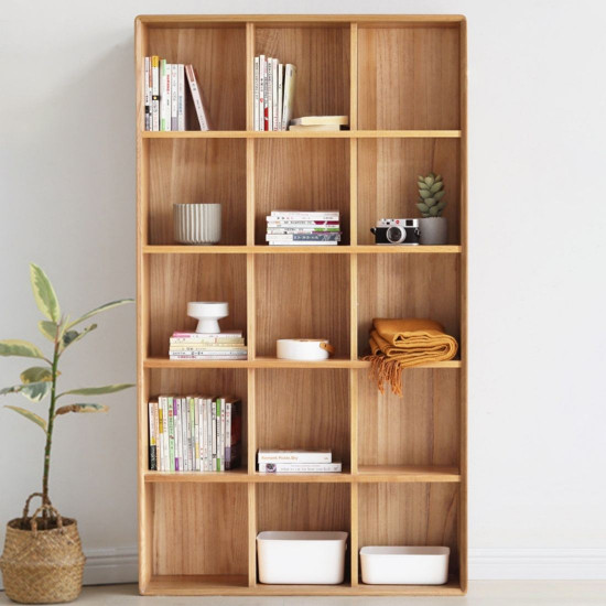 ELGIN Square Bookshelf, no door, Oak, 2*3