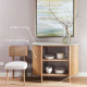 OAKI Rattan Sideboard with Terrazzo Top, Walnut Brown OAKI Rattan Sideboard with Terrazzo Top, Walnut Brown