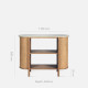OAKI Rattan Sideboard with Terrazzo Top, Walnut Brown OAKI Rattan Sideboard with Terrazzo Top, Walnut Brown