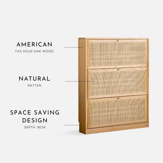 DOLCH Rattan Flip Shoe Cabinet [SALE]
