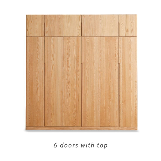 KIKO Wardrobe, 6 doors with top, L240 KIKO Wardrobe, 6 doors with top, L240