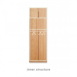 [SALE] KIKO Wardrobe, 2 doors with top, L80