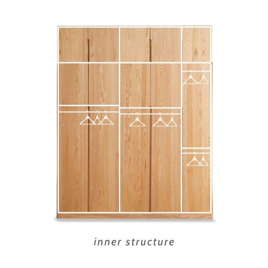 KIKO Wardrobe, 5 doors with top, L200 KIKO Wardrobe, 5 doors with top, L200