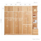 KIKO Wardrobe, 6 doors with top, L240