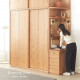 DOLCH Wardrobe with sliding doors, with top cabinet, L140-180