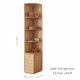 DOLCH Wardrobe with sliding doors, with top cabinet, L140-180