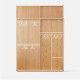 DOLCH Wardrobe with sliding doors, with top cabinet, L140-180 DOLCH Wardrobe with sliding doors, with top cabinet, L140-180