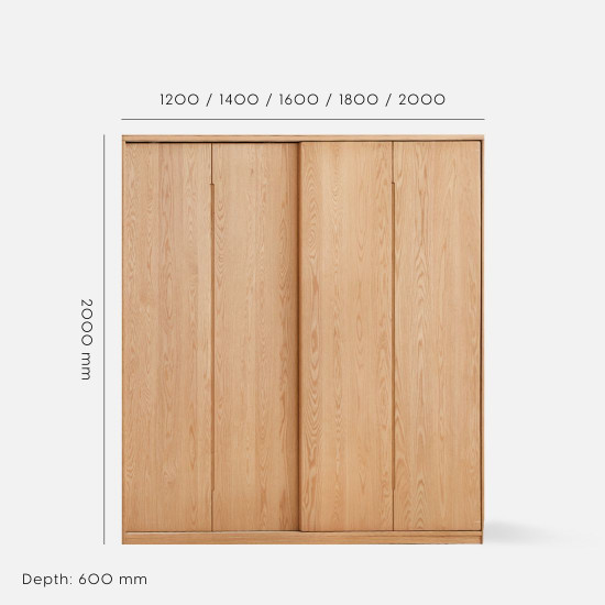 DOLCH Wardrobe with sliding doors, Ver.2, L140/L160 DOLCH Wardrobe with sliding doors, Ver.2, L140/L160