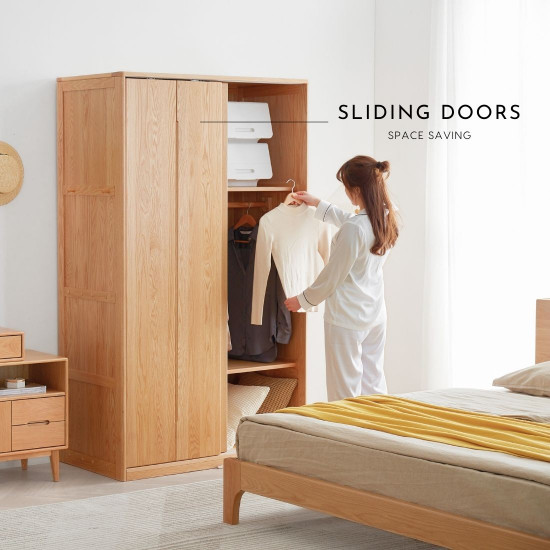 DOLCH Wardrobe with sliding doors, Ver.2, L140/L160 DOLCH Wardrobe with sliding doors, Ver.2, L140/L160
