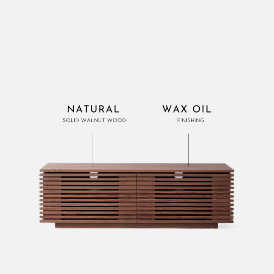 OAKI TV Cabinet, W160, Natural Walnut OAKI TV Cabinet, W160, Natural Walnut